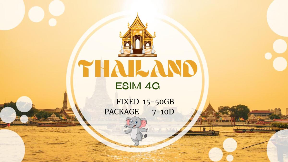 eSIM du lịch Thái Lan - Tốc độ cao 4G - Có nghe, gọi